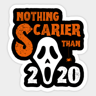 Nothing Scarier Than 2020 Screamer Ghost Mask Sticker